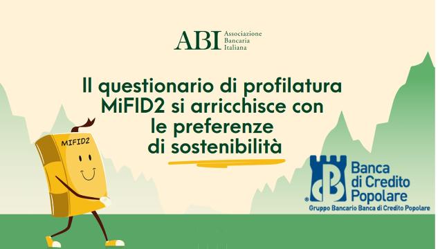 Questionario di profilatura MiFID 2, integrato con le preferenze di sostenibilità