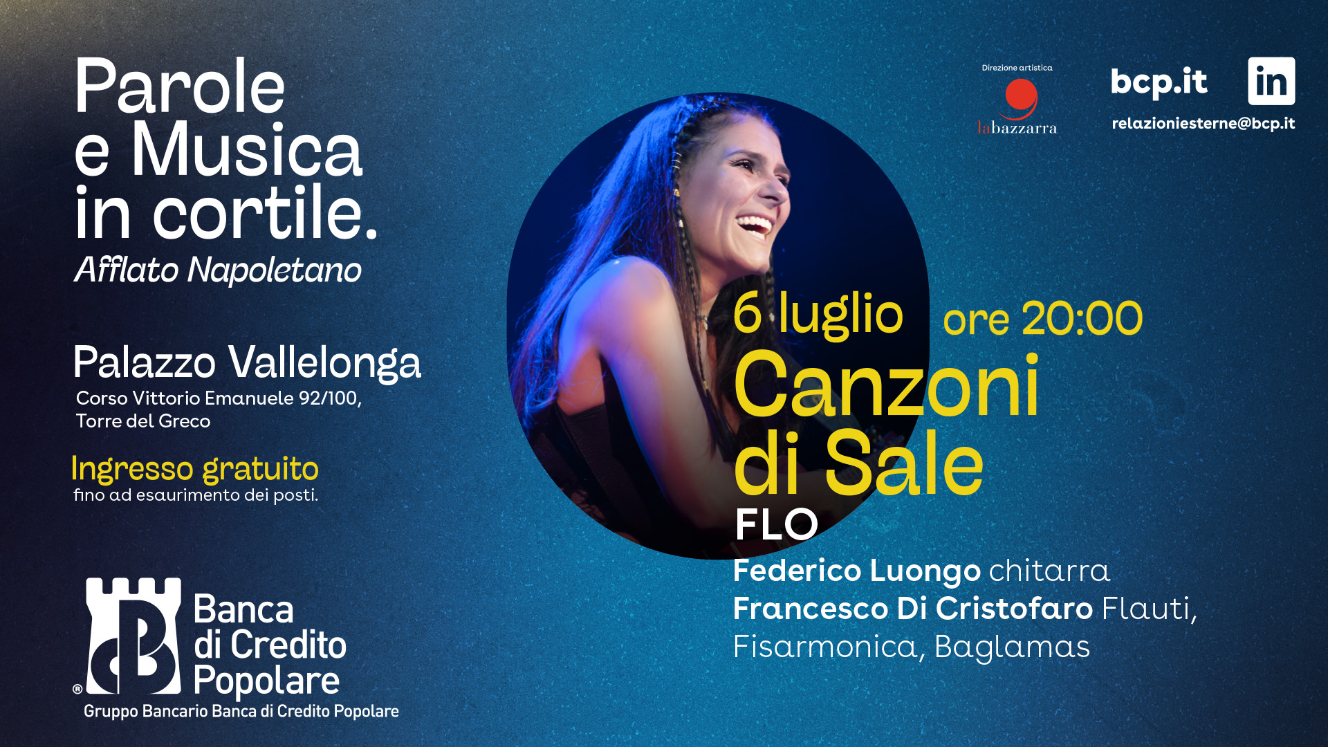 FLO con Canzoni di sale a Palazzo Vallelonga