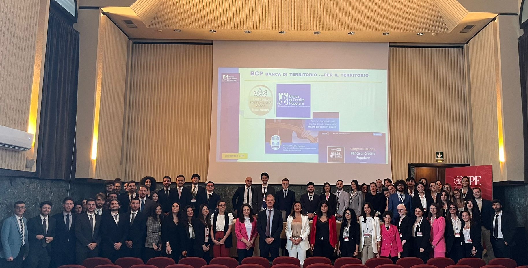 Ruolo di una Banca territoriale, Sostenibilità, Innovazione. Incontro all'IPE Business School
