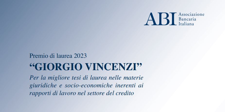 ABI, premio di laurea "Giorgio Vincenzi"