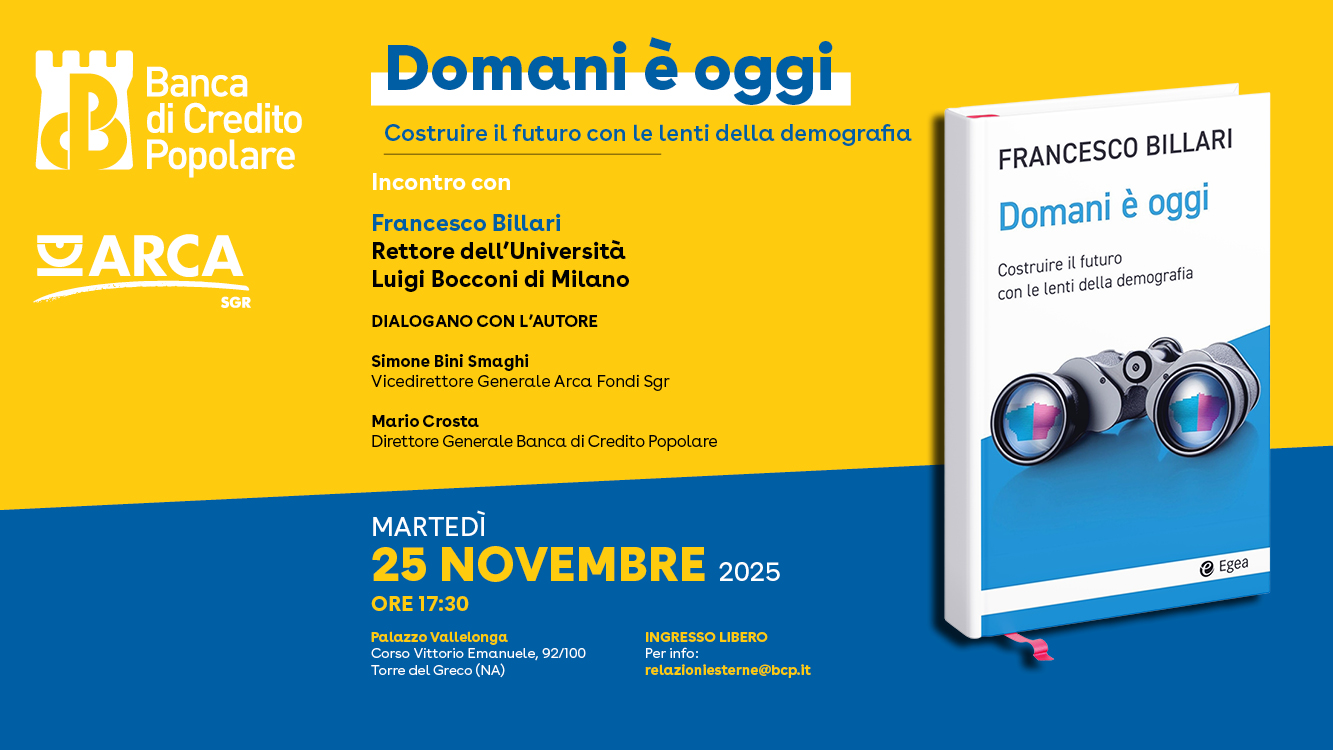 BCP ospita Francesco Billari, Rettore dellUniversità Bocconi, per un dialogo sul futuro del Paese